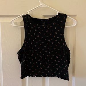 Forever 21 Medium Rose Crop Tank